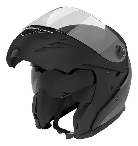 Casco Rebatible Hawk Rs5 Negro Mate Doble Visor