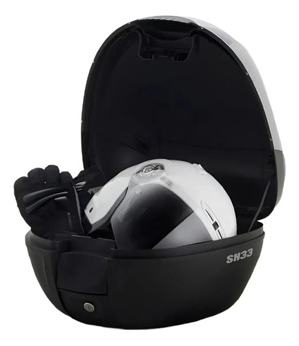 Baul Moto Trasero Top Case Sh33 Agvsport By Shad 1 Casco Rpm Negro