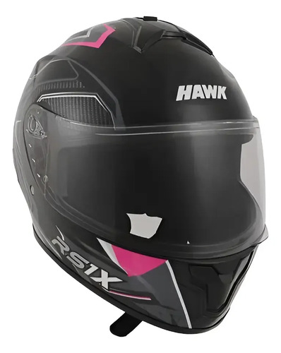 Casco Moto Integral Hawk Rs1x Rpm Magenta Thunder Brillante M