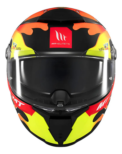 Casco Moto Mt Thunder 4 Sv Yamanaka B3 Brillante Doble Visor