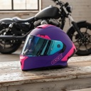 CASCO ABATIBLE/FLIP UP HELMET EDGE SOLID MATT PURPLE PINK - TM