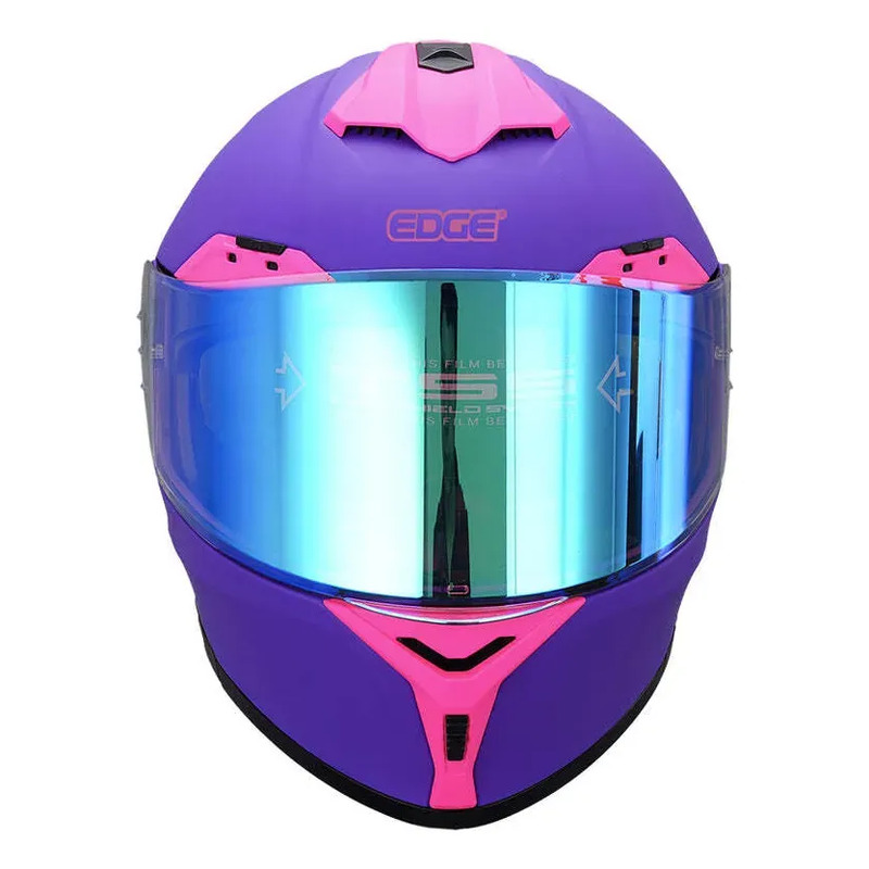 CASCO ABATIBLE/FLIP UP HELMET EDGE SOLID MATT PURPLE PINK - TM
