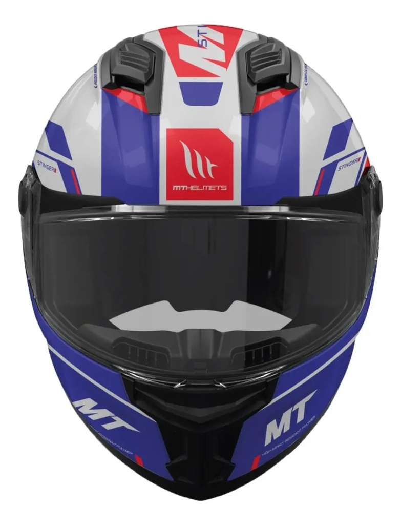 Casco Moto Integral Mt Stinger 2 Zivze E7 Blanco Rpm925