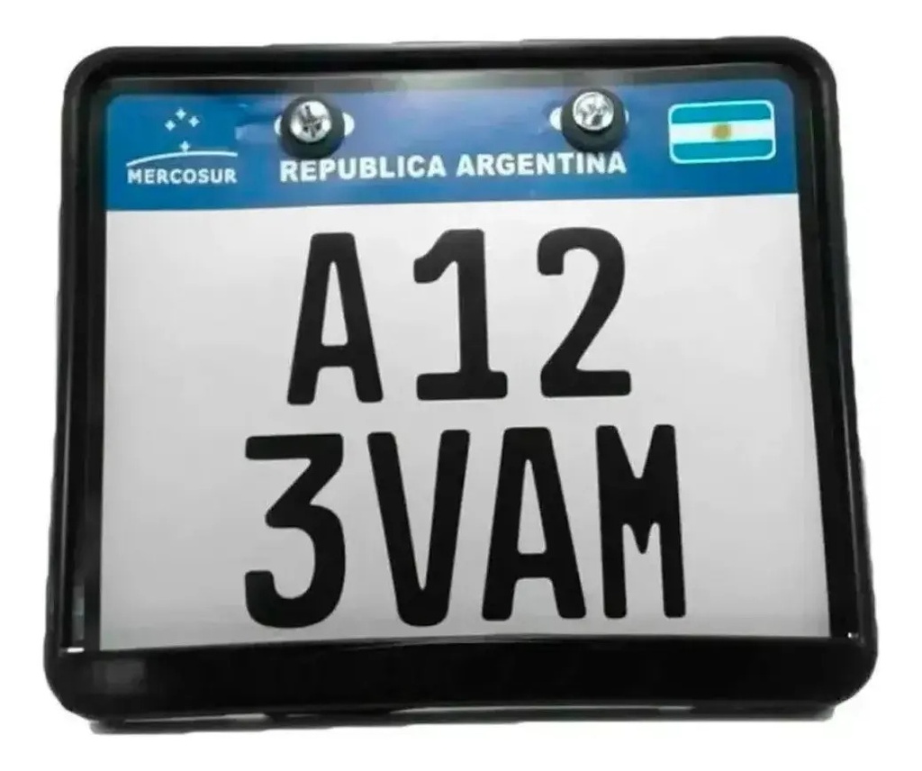 Porta Patente Mercosur con Kit de Instalacion