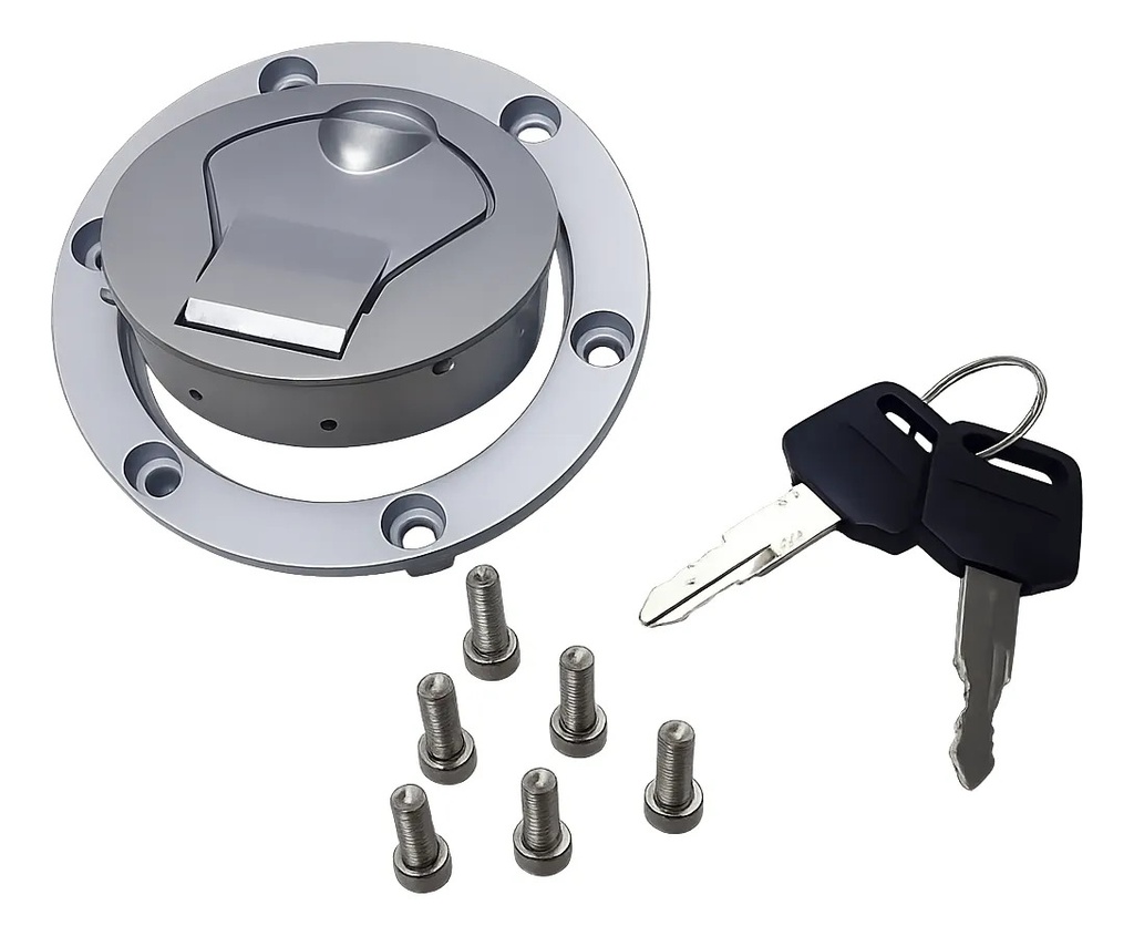 Tapa Tanque Nafta Bajaj Rouser 135 Con Llave Rpm Gris