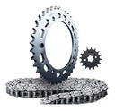 Transmision Piñon Y Corona Honda Nx 400 Falcon Cadena Riffel Gris