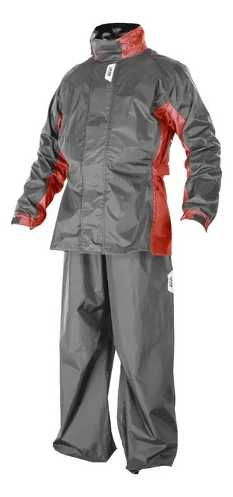 Piloto Lluvia Moto Conjunto Traje Givi Rider Tech Rpm Gris/rojo M