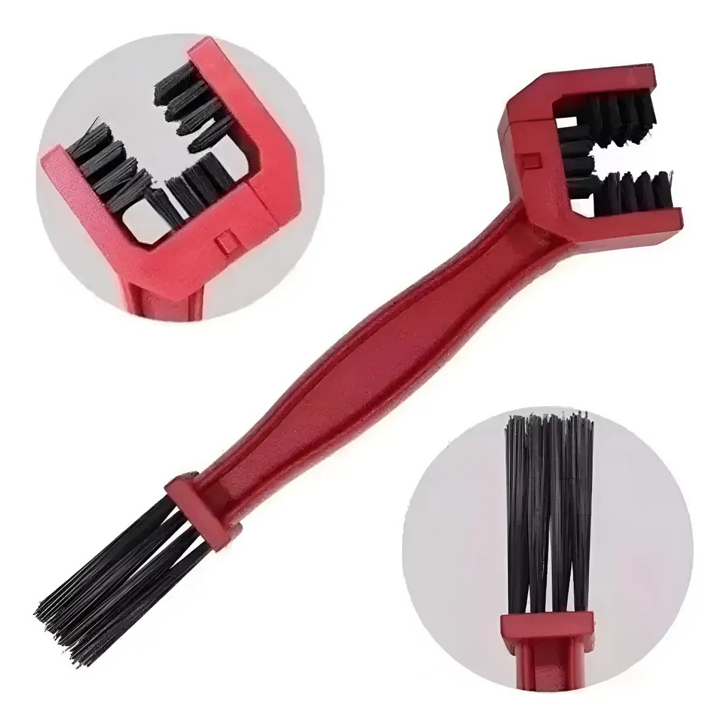 Cepillo De Limpieza De Cadenas De Transmisión Moto Bicicleta Rojo