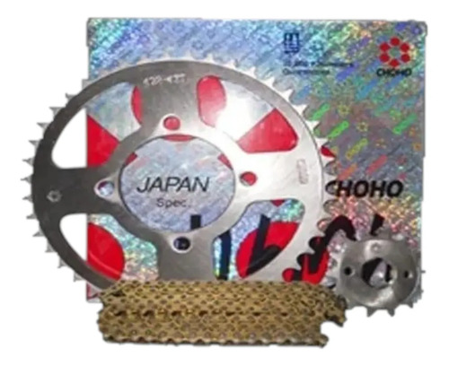 Kit Transmision Choho Honda Cg Titan 150 Dorada Rpm925 Gris