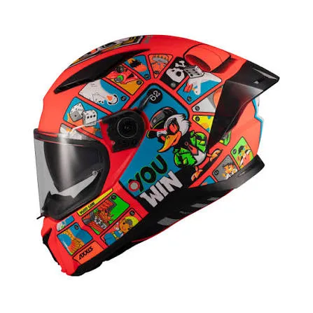 Casco Axxis Panther Goose Game A5 Brillo Doble Visor Rpm925 Naranja Panther Sv Brillante M