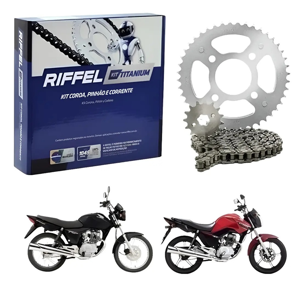 Kit de Transmision Riffel 16-43 428H Honda CG Titan 150