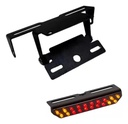 Porta Patente Rebatible Universal Con Luz Led Moto Rpm Negro