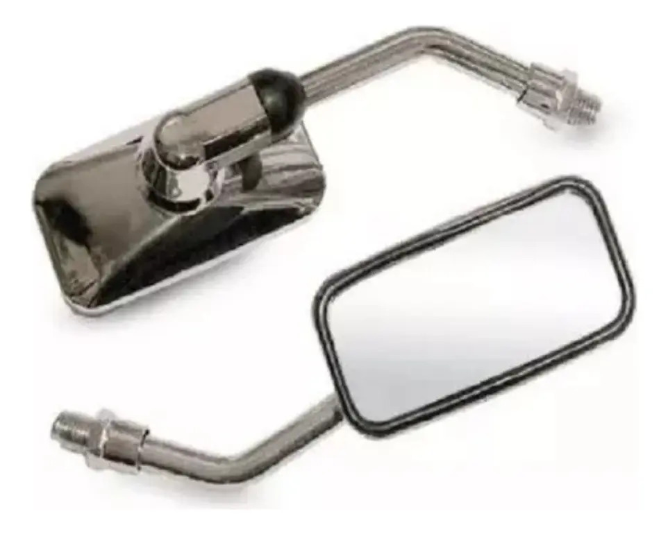 Juego De Espejos Tunning Motos 110 Rectangular Cromado Rpm