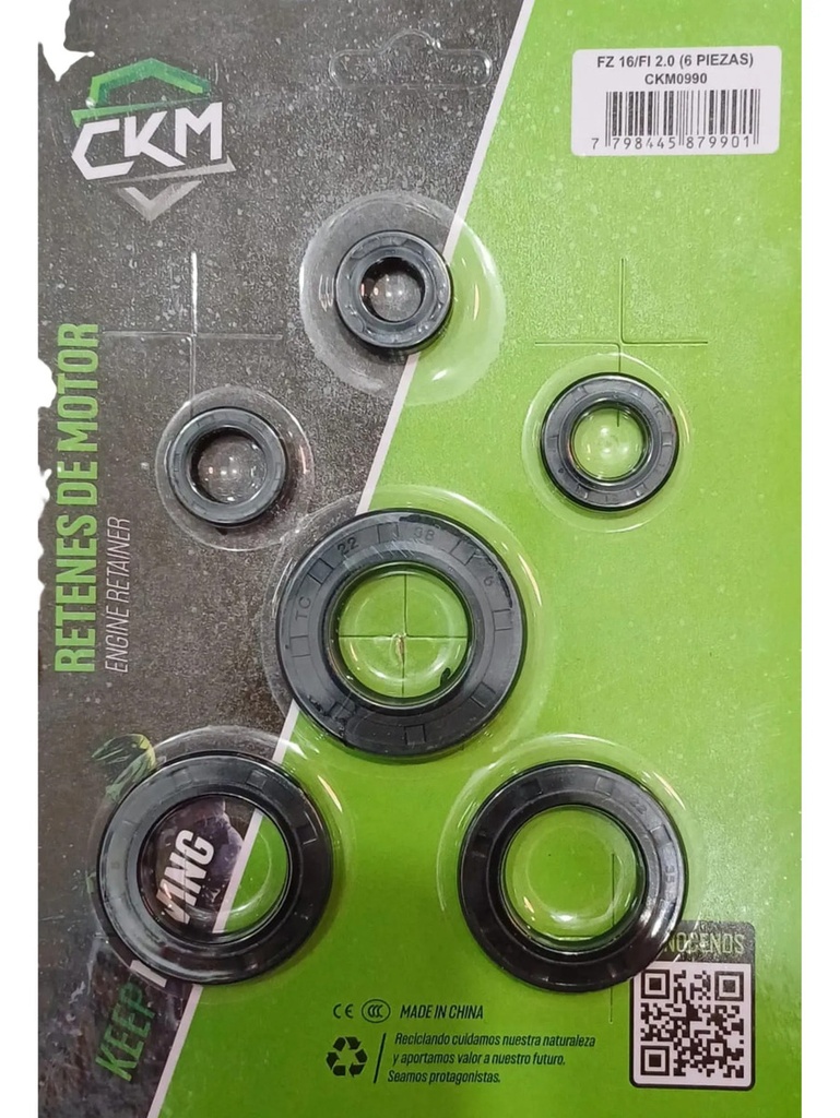 Kit Retenes Motor Yamaha Fz 16 Fi 2.0 Calidad Original Rpm