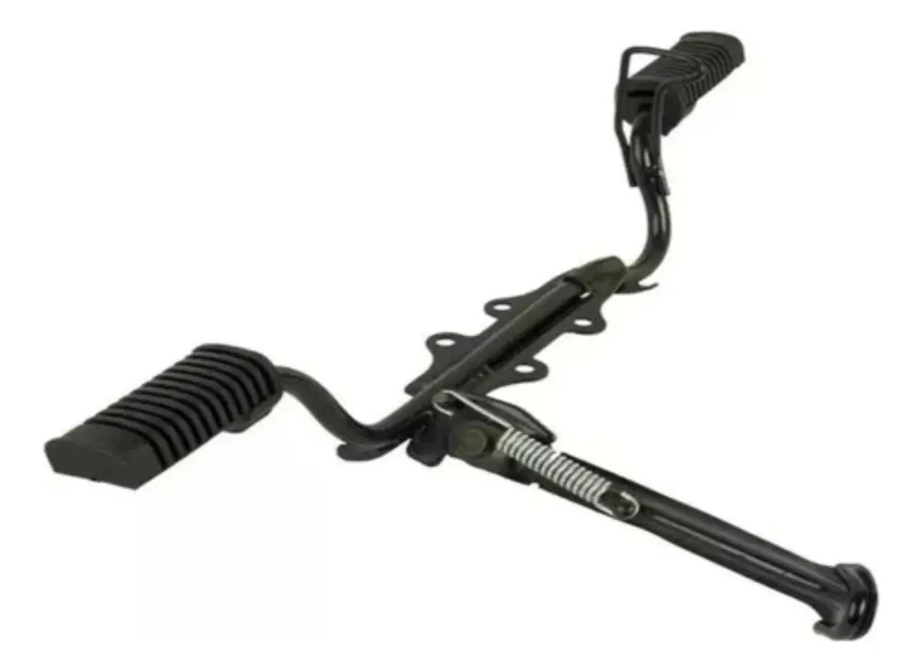 Barra Posa Pie Muleta Y Pedalines Honda New Wave 110 Rpm Negro