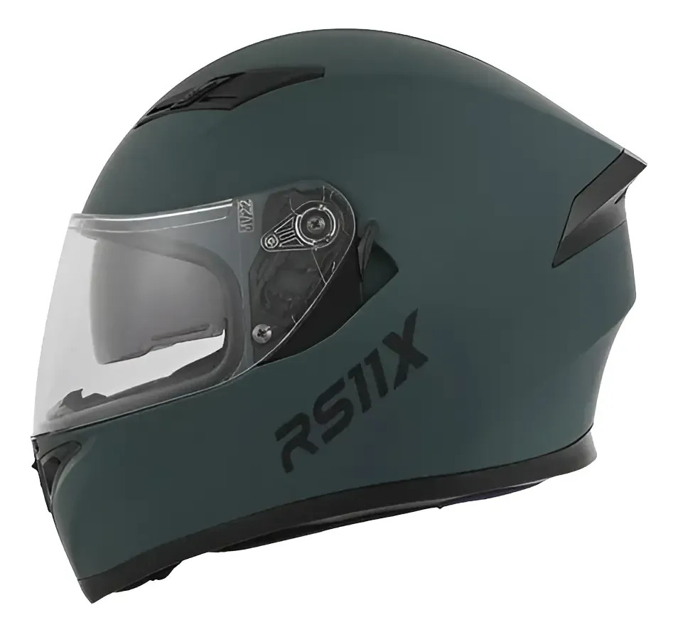 Casco Integral Moto Hawk Rs11x Doble Visor Rpm Verde Petroleo Solid Mate Xl