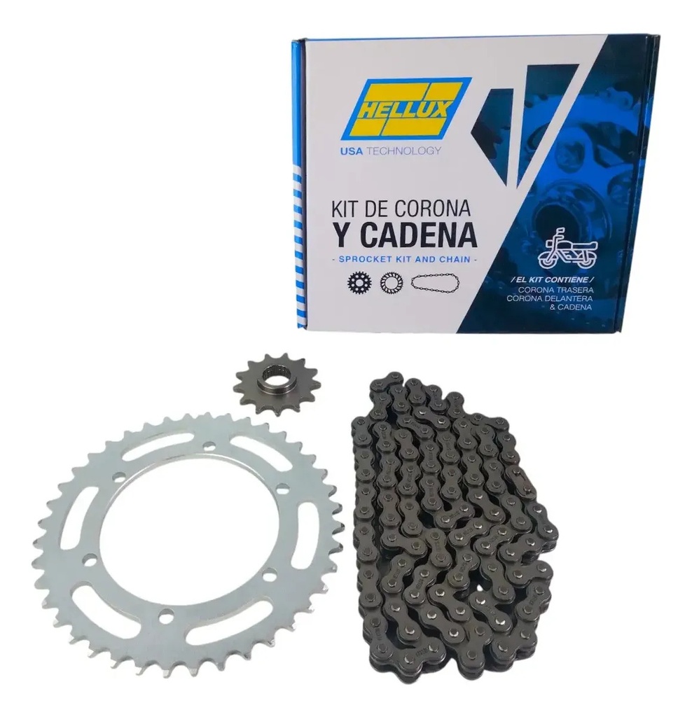 Transmision Yamaha Xtz 250 Piñon Y Corona Con Cadena Gris