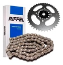 Transmision Yamaha Ybr 125 Piñon Corona Con Cadena Riffel Gris