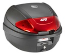 Baúl Trasero Givi E300n 30 Litros Monolock 1 Casco Rpm Negro/rojo