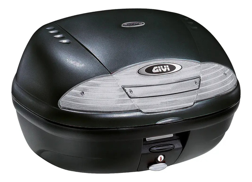 Baul Moto Givi E450nt Fume 45 Litros 2 Cascos Monolock Negro/fumé