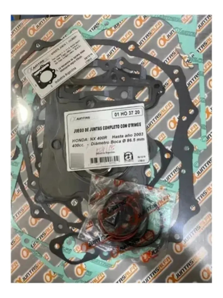 Juego de Juntas de Motor Alfa 01HO3720 con O'Ring Ø86.5mm Honda NX 400 Falcon hasta 2003