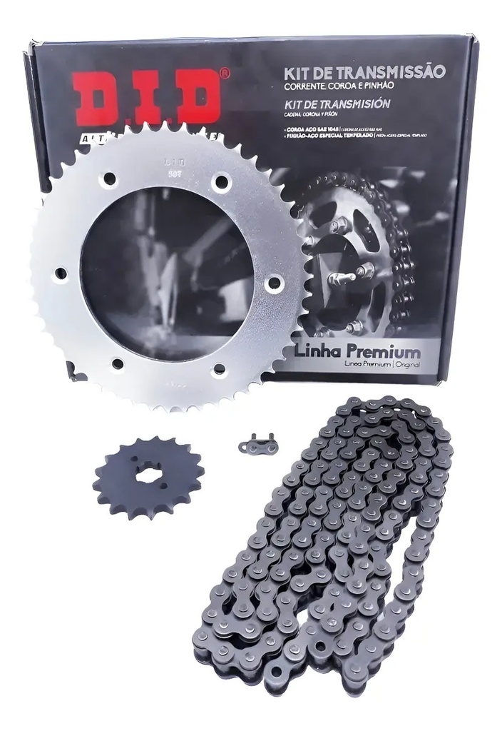 Kit Cadena Transmision Did Honda Xr 150 Piñon 17 Corona 49 Gris