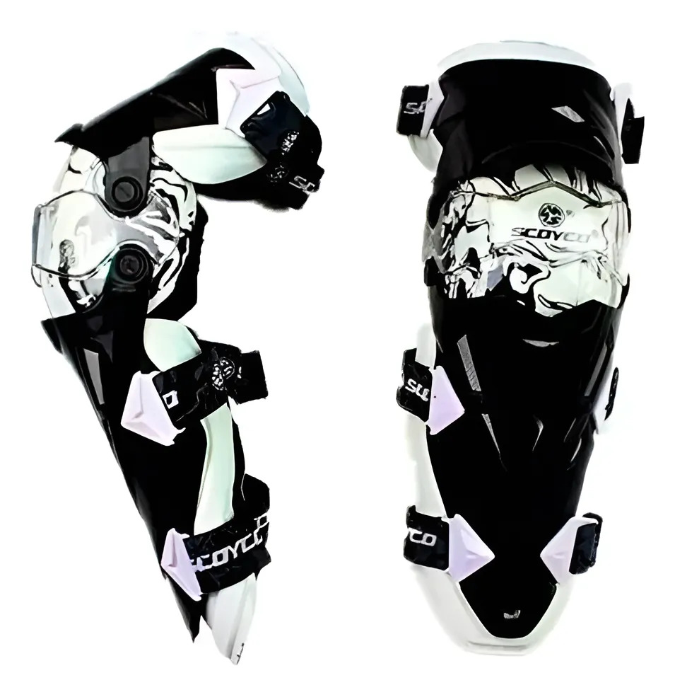 [YDS-16-20.B] Rodilleras Articuladas Moto Cross Enduro Scoyco K12 Rpm Blanco Único