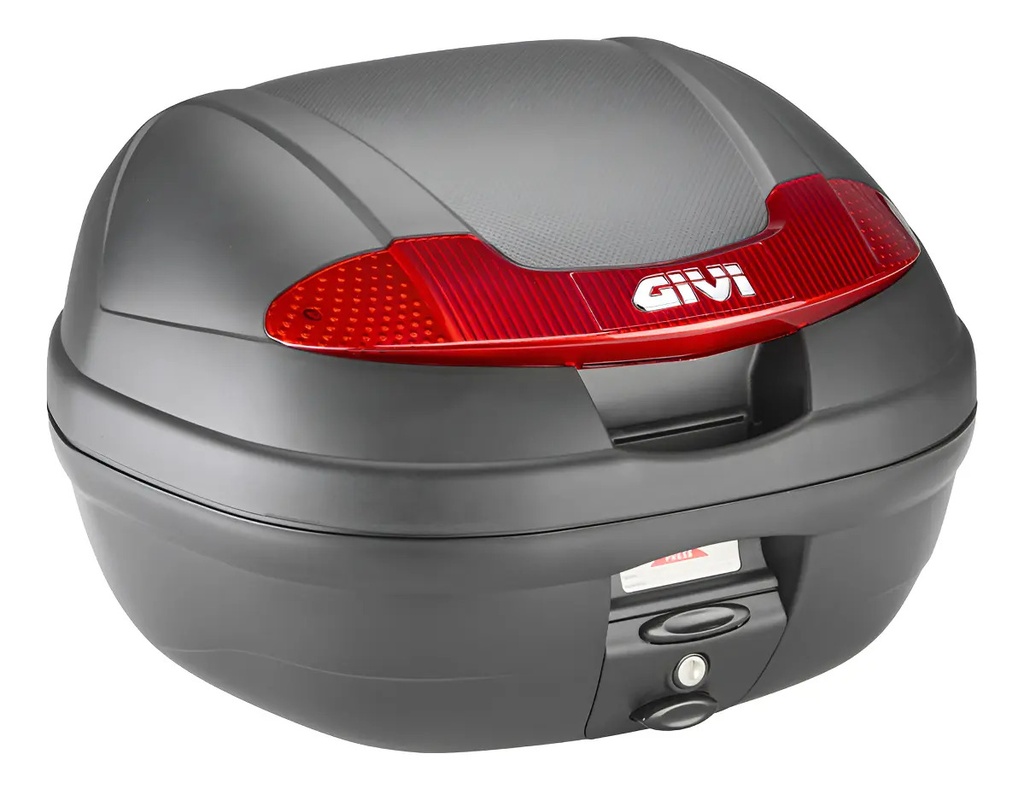 Baul Trasero Moto Givi E340n Vision Monolock 34 Litros Rpm Negro/rojo