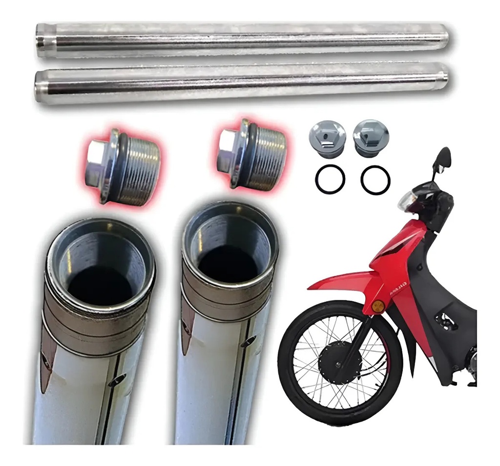 Barrales De Suspension Gilera Smash (set) Incluye Tapones