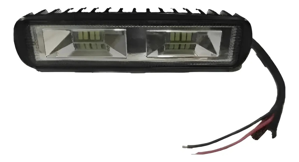 Luz Led Auxiliar  Moto Rectangular  12w Universal  Rpm Cable Negro Blanco Frío