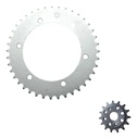 Piñon Y Corona De Transmision Honda Nx 400 Falcon * Gris