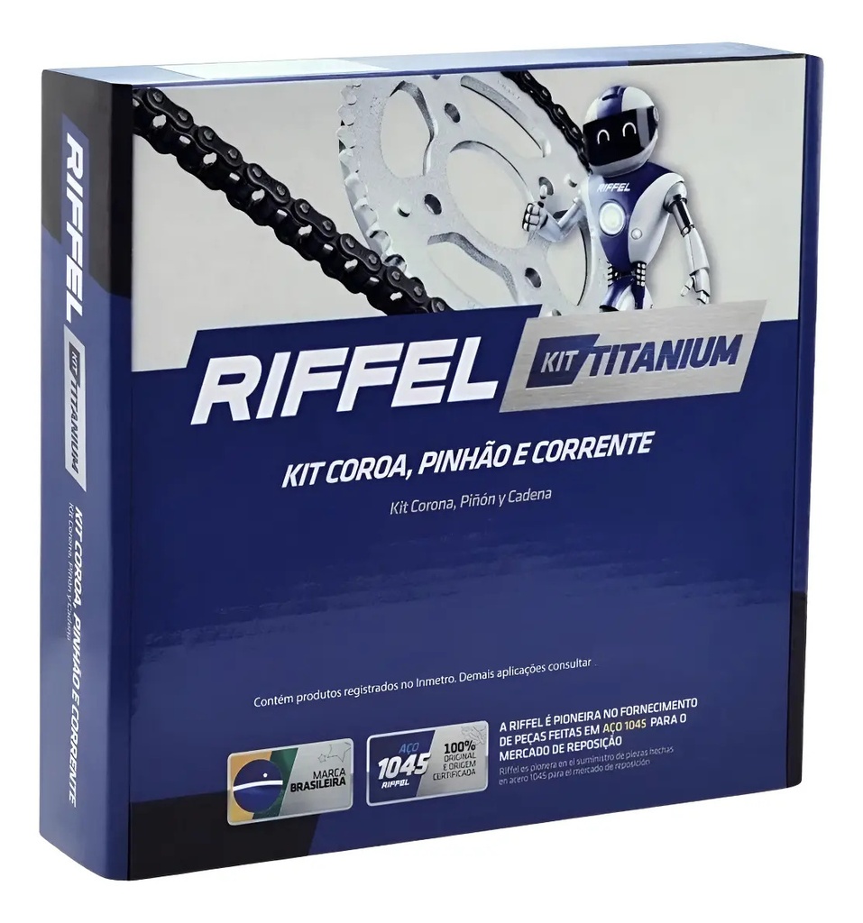 [70965] Transmision Riffel Motomel Dakar 200 Piñon Corona Cadena  Gris