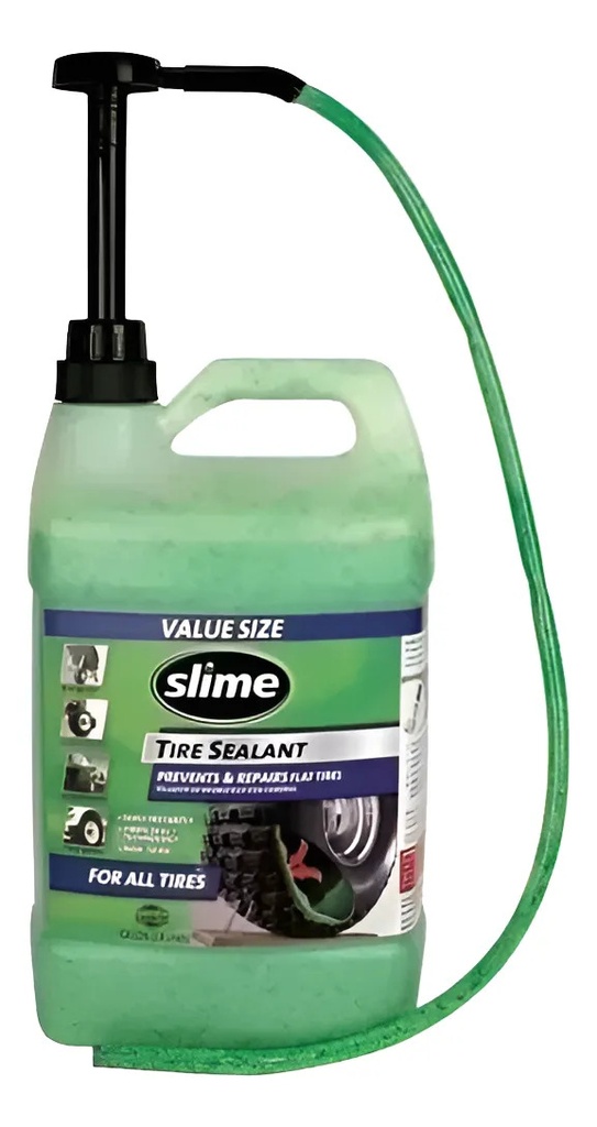 Slime Sellante Cubiertas Sin Cámara 1 Galón Con Bomba Rpm