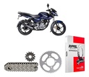 Kit Transmision Riffel Bajaj Rouser 135 Piñon Corona Cadena Gris