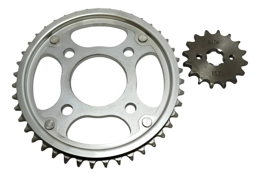 Kit Piñon 16 Y Corona 43 Honda Cg 150 New Titan Rpm Gris