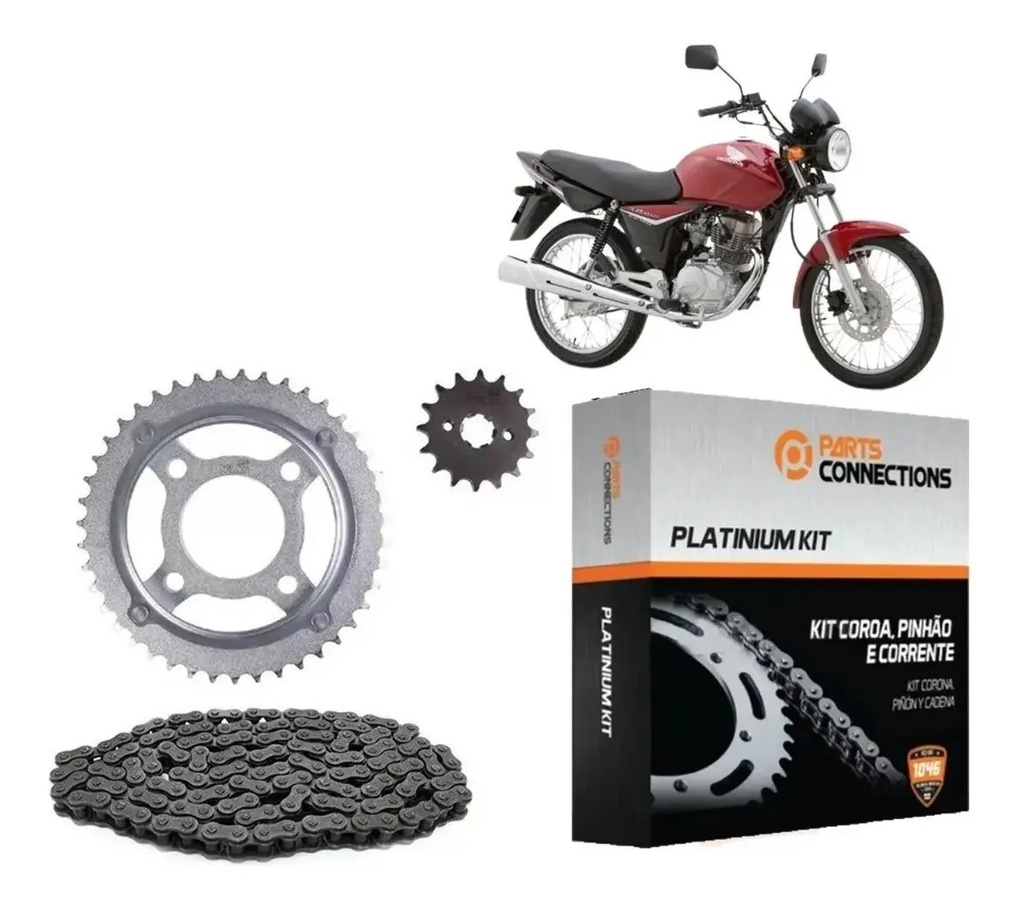 Kit Transmision Cg 150 Titan Parts Connection 43 16 Rpm Negro