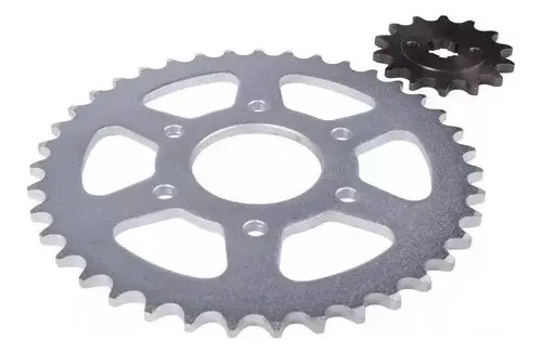 Kit Corona  Piñon Transmision Bajaj Rouser Ns 200 39/14 Gris