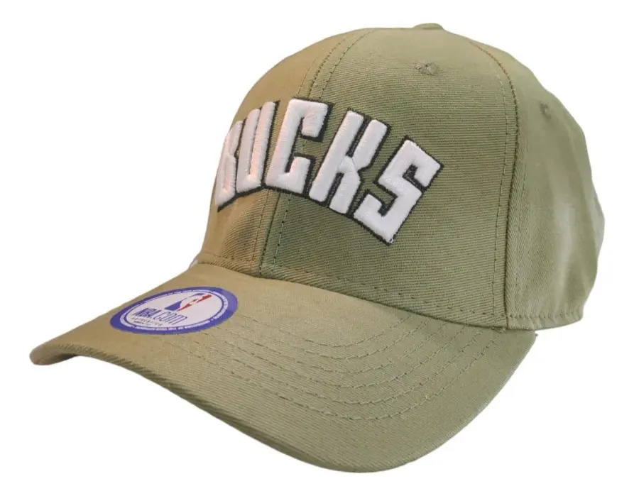Gorra New Era Nba Milwaukee Bucks Verde Bordado Rpm Verde Musgo Unico