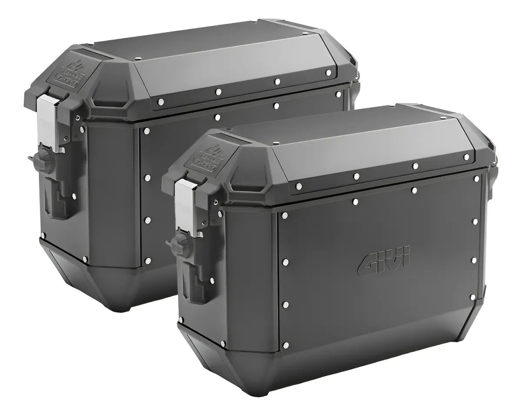 Baul Lateral Givi Trekker Alaska 36lt Aluminio Negro Monokey Negro