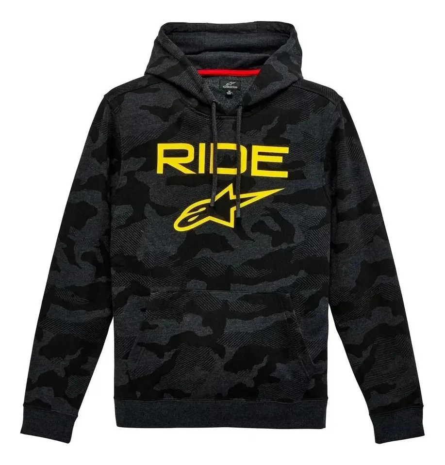 Buzo Hombre Con Capucha Alpinestars Area Hoodie Rpm Gris Oscuro Camuflado M