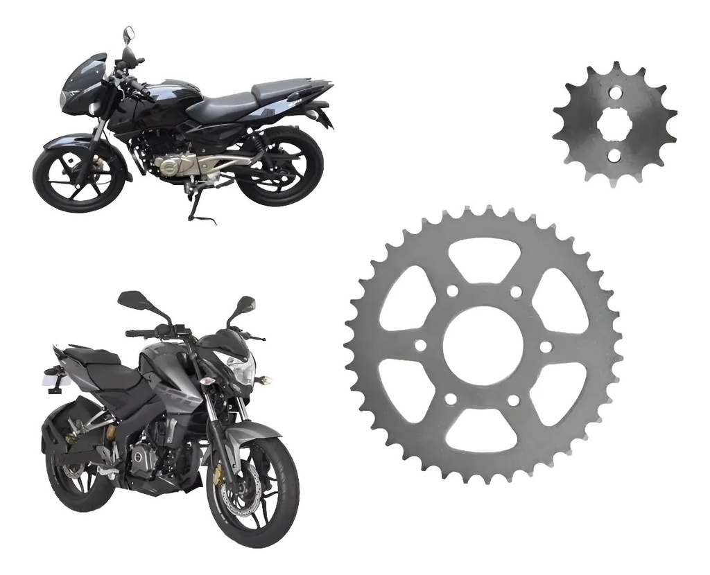 Kit Corona Piñon Bajaj 200 220 39-14 6 Agujeros Osaka Rpm Gris
