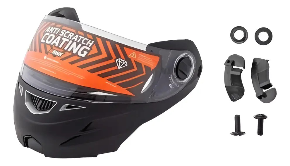 Repuesto Hawk Rs5/ Vector Kit Mentonera Negra Mate C/visor ® Negro Mate