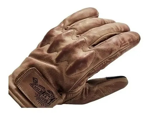 Guantes Brooklyn Riders Cuero Cuervo Marron - Rpm