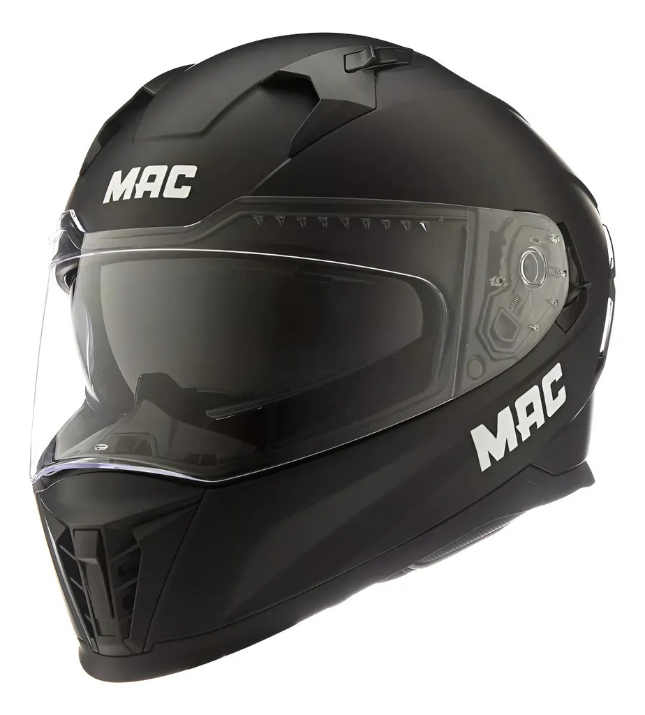 Casco Moto Integral Mac 069 Force Solid Doble Visor Rpm Negro Force Mate 2xl