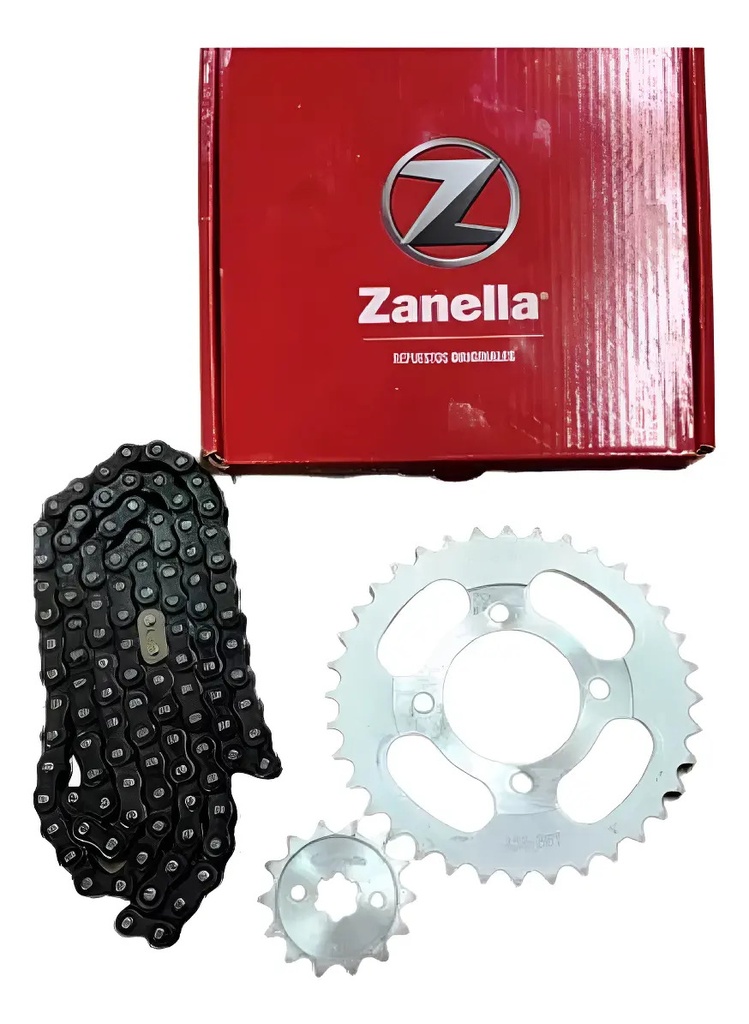 Kit Transmision  Zanella Zb 110 35 15 Paso 428 110 Original Gris