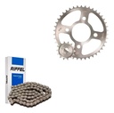 Kit Transmision Rouser Ns 160 Freno A Disco C/ Cadena Riffel Gris