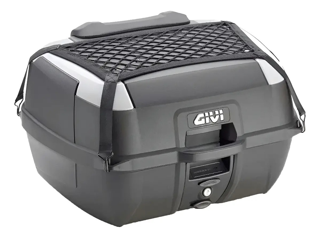 Baul Trasero 2 Cascos Moto B45+ Givi Con Red Rpm Negro