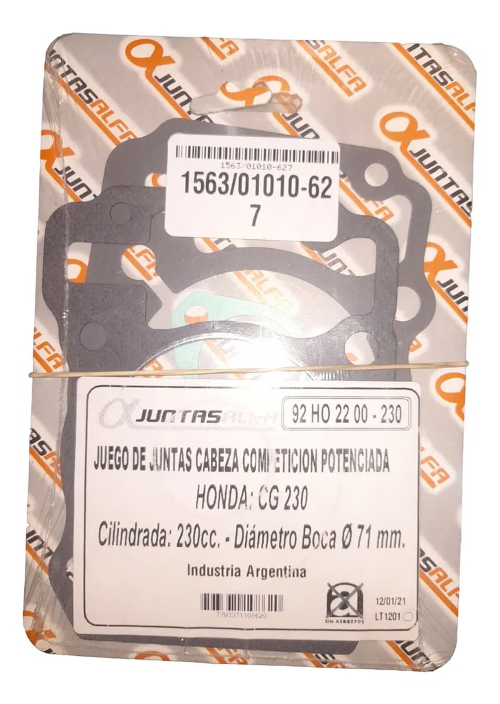 Juego De Juntas Cabeza Competicion Potenciada Cg 230 Rpm