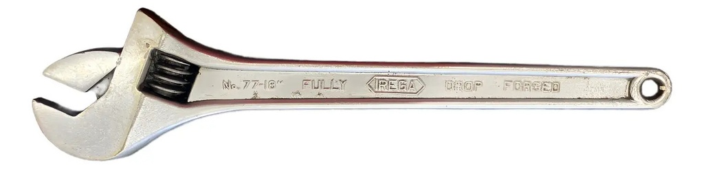 Llave Francesa 18 Pulgadas En Buen Estado Gris Oscuro