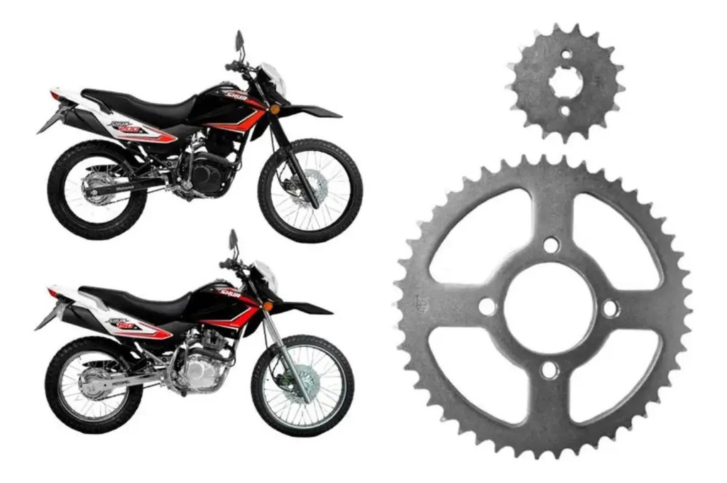 Kit de Piñon y Corona 17/46T Motomel Skua 150 200